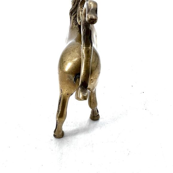 Vintage Solid Brass Unicorn Sculpture Figurine Fantasy Mythical Decor - Picture 10 of 13